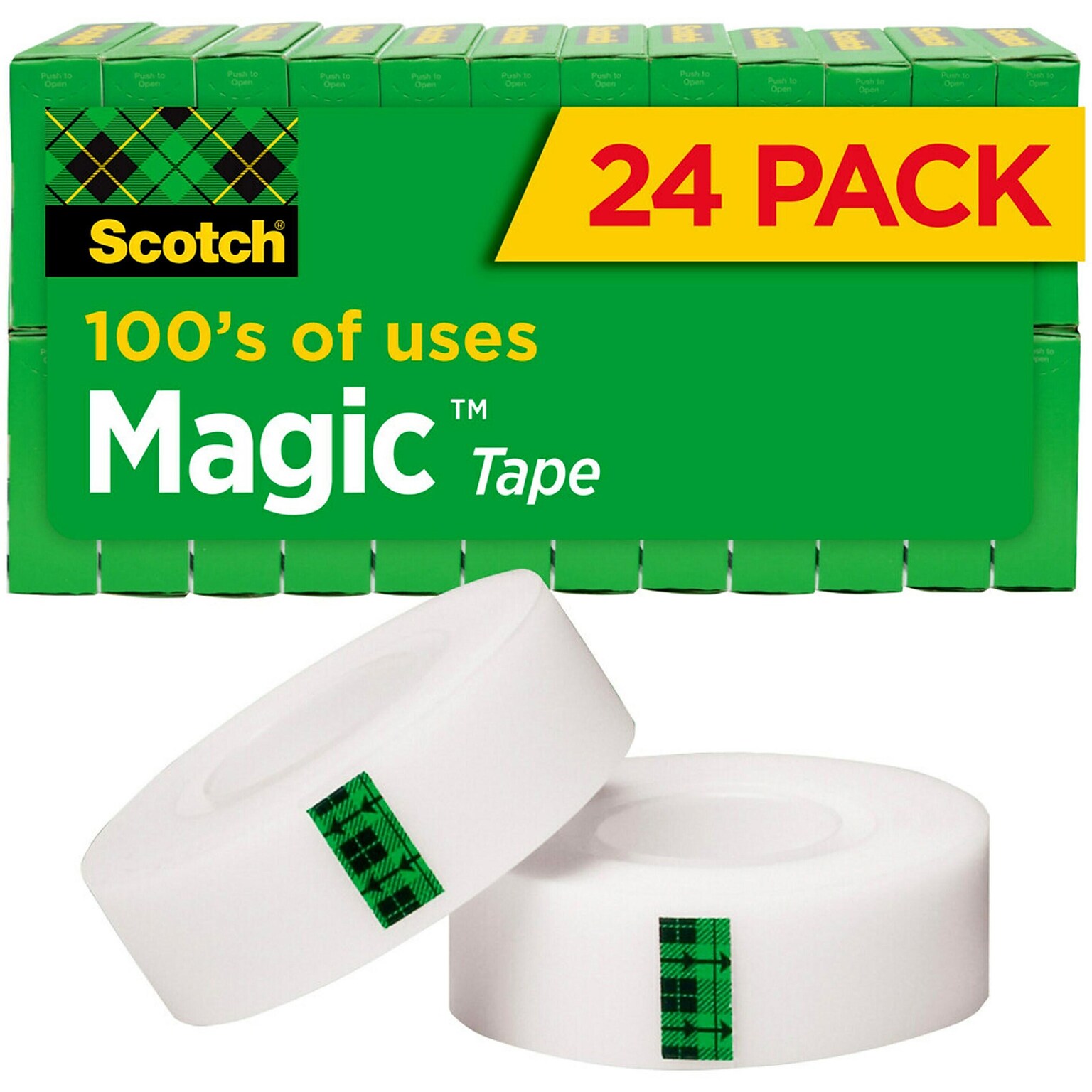 Scotch Magic Invisible Tape Refill, 3/4 x 27.77 yds., 24-Pack (810K24)