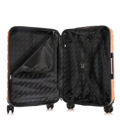 InUSA Trend 2-Piece Hardside Spinner Luggage Set, TSA Checkpoint Friendly, Orange (IUTRE0SM-ORA)