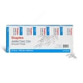 Staples Smooth Paper Clips, Jumbo, Silver, 100/Box, 10 Boxes/Pack (A7026605/72578)