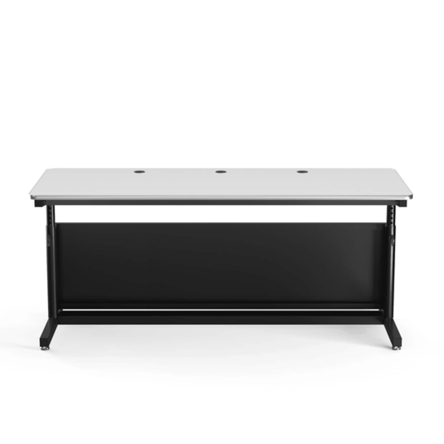 VersaDesk Deluxe 72W Manual Adjustable Standing Computer Table, White/Black (CTL7230-BW)