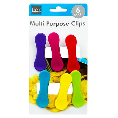 GIFT OF THE WEEK:  6 Pk Colorful Bag Clips