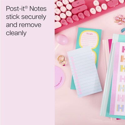 Post-it List Notes, 2.9" x 5.7", Lined, 50 Sheets/Pad (SPE-36-2)