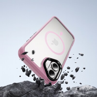 SaharaCase Raider Series MagSafe Compatible Phone Case for iPhone 17, Shock Absorbing, Desert Rose (CP00928)