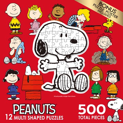 Cra-Z-Art 500-Piece Licensed Peanuts Mini Shaped Puzzle Set, 12 Puzzles/Set (CZA0079ZZAH)