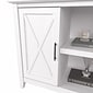 Bush Furniture Key West 30" Accent Cabinet with Doors and 4 Shelves, Pure White Oak (KWS146WT-03)