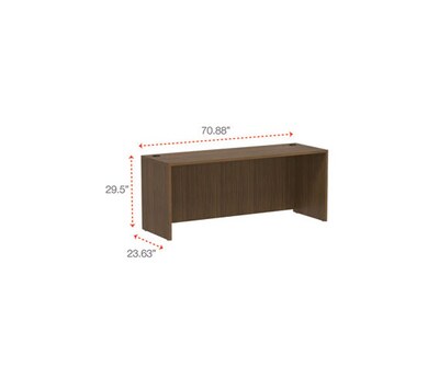 Alera Valencia Series 70" Credenza Shell, Modern Walnut (ALEVA257224WA)