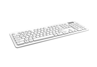 Man & Machine L Cool Wired Ergonomic Washable Keyboard, White (LCOOL/W7)