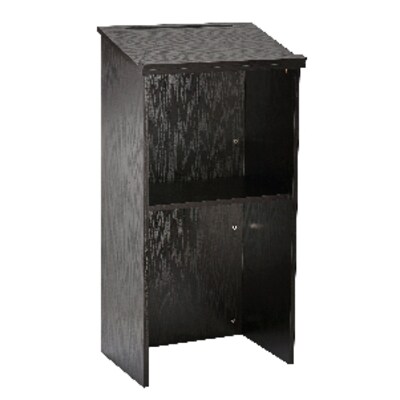 AdirOffice 46"H Floor Standing Lectern with Adjustable Shelf, Black (661-01-BLK)