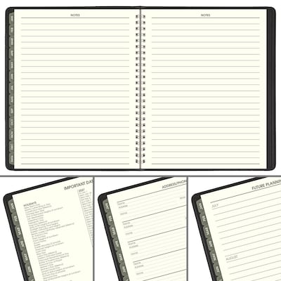 2027 AT-A-GLANCE Recycled 7" x 8.75" Monthly Planner, Faux Leather Cover, Black (70-120G-05-27)