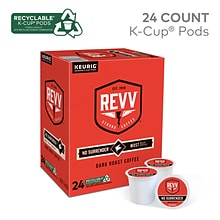 Revv Coffee No Surrender Coffee Keurig® K-Cup® Pods, Dark Roast, 24/Box (6873)