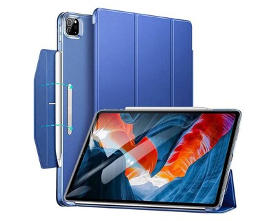 SaharaCase ESR Folio Case for Apple iPad Pro 12.9" (4th, 5th, and 6th Gen 2020-2022), Blue (TB00024)
