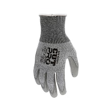 MCR Safety Cut Pro Hypermax Fiber/Polyurethane Work Gloves, XL, A2 Cut Level, Salt-and-Pepper/Gray,