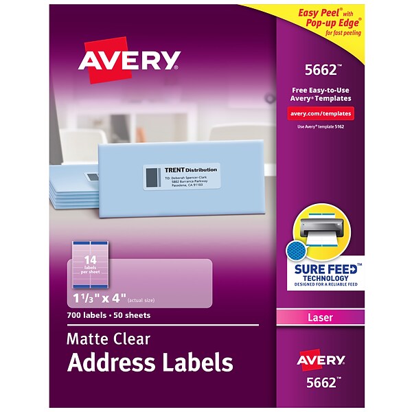 avery-easy-peel-laser-address-labels-1-1-3-x-4-clear-700-labels-box-5662-quill-com