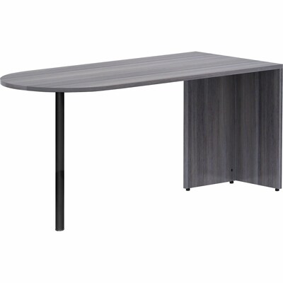 Lorell Essentials 29"H x 66"W Desk Peninsula, Weathered Charcoal (LLR69593)