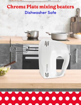 Betty Crocker 5-Speed Hand Mixer, White (BC-4203WT)