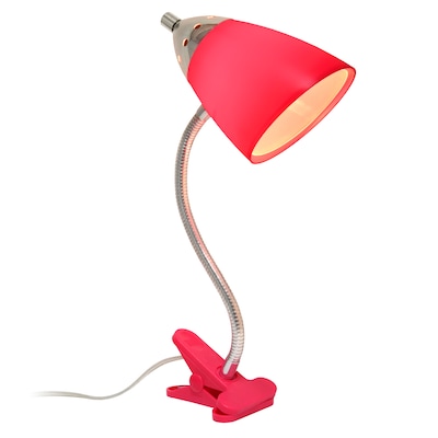 Creekwood Home Sleek Essentials 17.5 Adjustable Basic Clip On Reading Light with Flexible Gooseneck