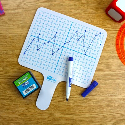 Flipside Dry-Erase Graphing Paddle, Pen, and Eraser Class Pack, 36/Set (19125)