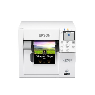 Epson ColorWorks CW-C4000 4 Color Inkjet Label Printer, Gloss (C31CK03A9991)