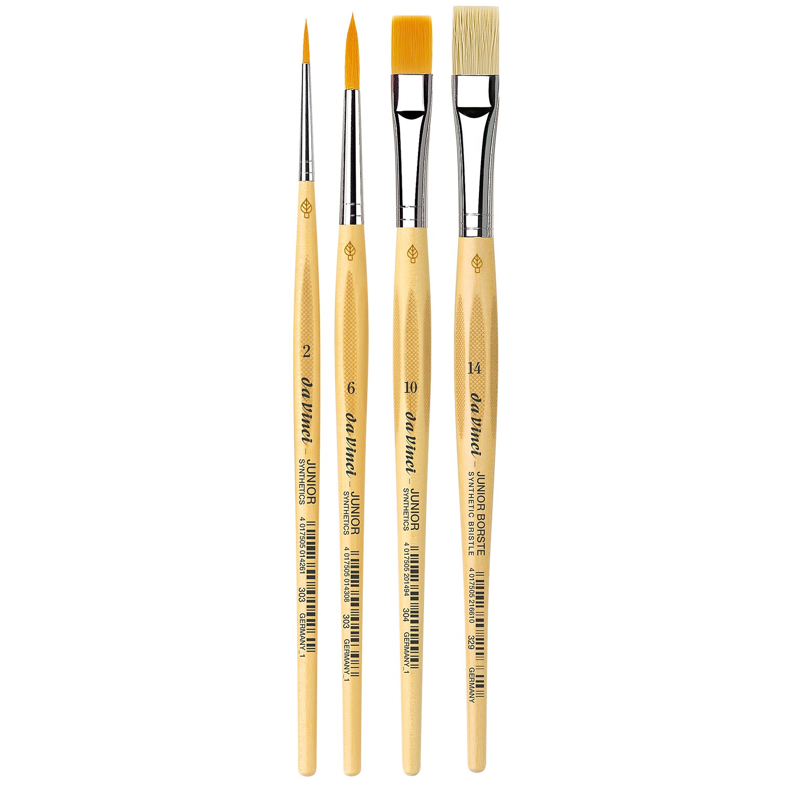 da Vinci Tempera Synthetic Variety Brushes, 4/Set (EDRTEMPERAKIT1)