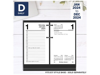 2024 AT-A-GLANCE Financial 6 x 3.5 Daily Desk Calendar Refill, White/Black (S170-50-24)