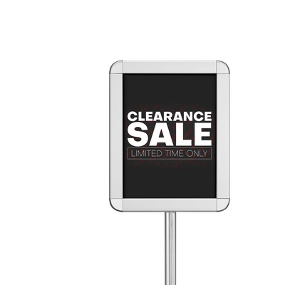 Quill Brand® Sign Holder, 8.5" x 11", Metallic (28069)