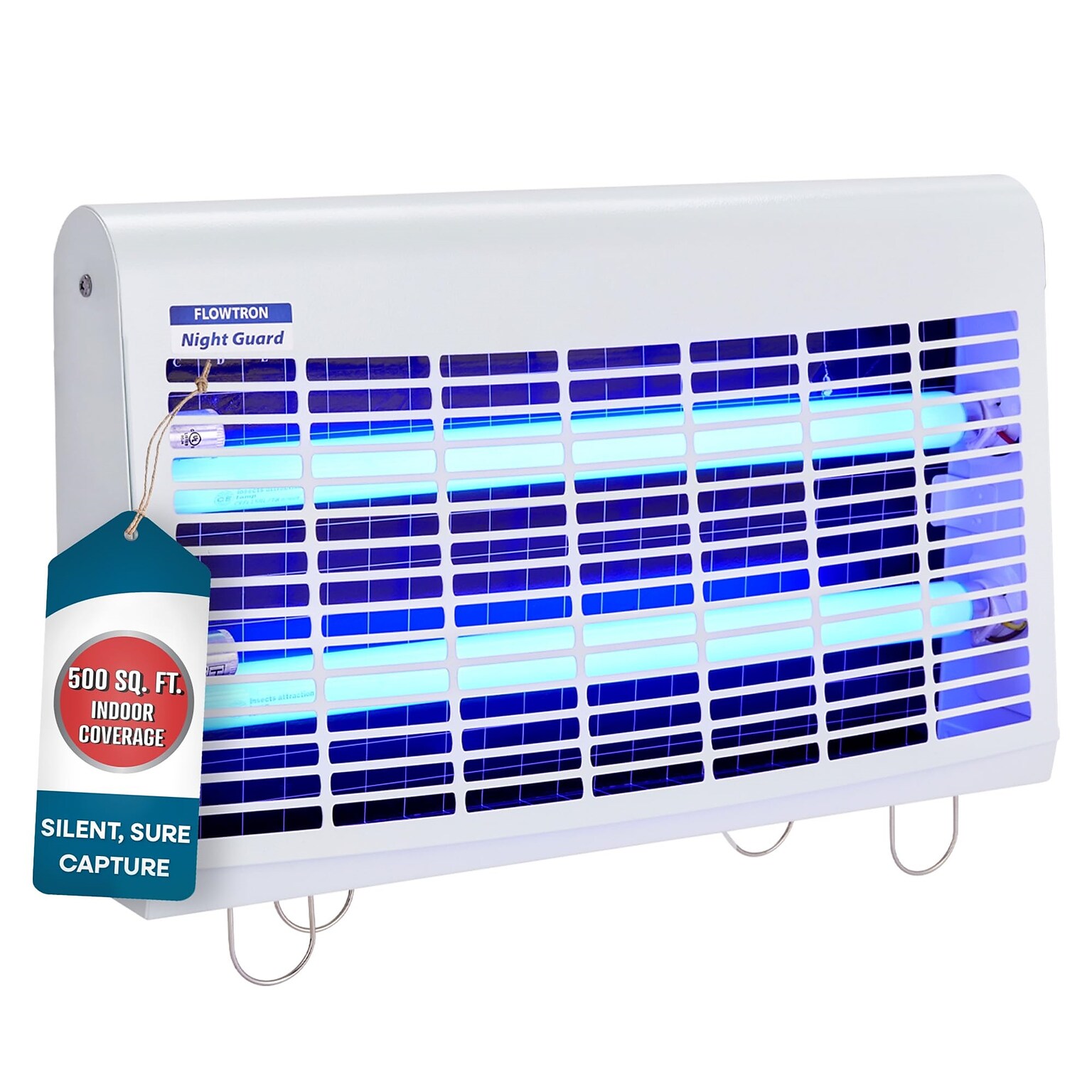 Flowtron Electric Portable Indoor Fly Trap, 500 sq. ft. Coverage, 30W Bulb with Dual Lure Insect Killer (FLWFC4900)