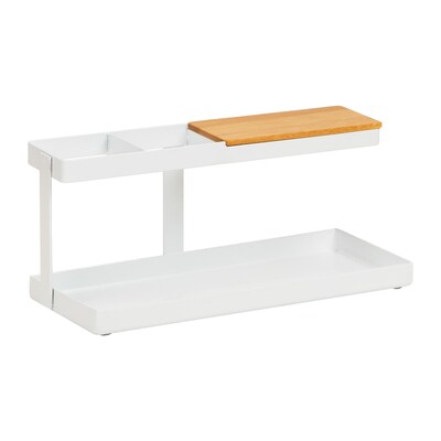 Mind Reader Metal Desk Organizer, White (CATCHTRAY-WHT)