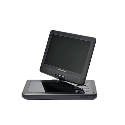 Emerson EPD-1001A Portable 10.1 DVD Player with Built-In Speaker, Swivel Screen, Rechargeable Battery, and Remote Control