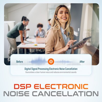 Delton 90X Ultralight Executive Wireless Noise Canceling Bluetooth Headset (DBTHEAD90XBTDL)