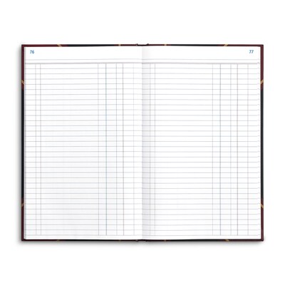 Staples® Hard Journal, 7.25W x 11.75H, Black/Burgundy (217687)