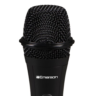 Emerson Professional Handheld Microphone with Plug Adapter, Black (EAM-9000)