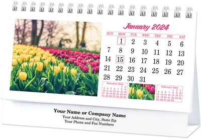 Custom Garden Splendor Desk Calendar