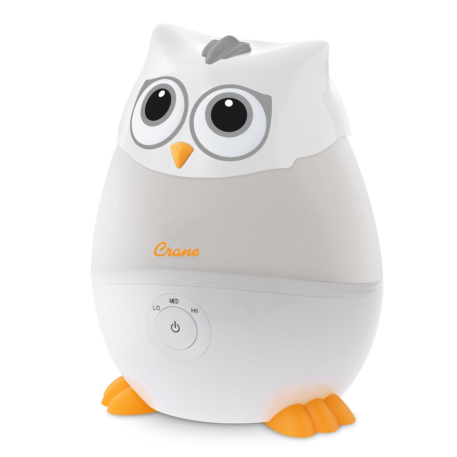 Crane Baby Mini-Adorable Snow Owl Ultrasonic Cool Mist Tower Humidifier 0.5-Gallon, 500 sq. ft., White (EE-8259W)