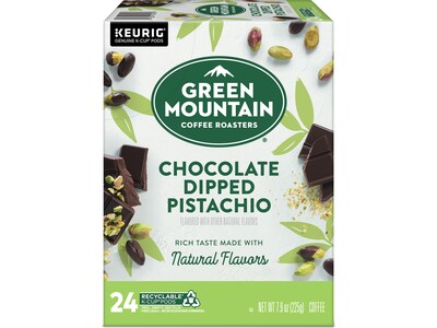 Green Mountain Coffee Roasters Chocolate Dipped Pistachio Coffee Keurig® K-Cup® Pods, Light Roast, 24/Box (5000378228)