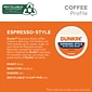 Dunkin' Espresso-Style Coffee Keurig® K-Cup® Pods, Extra Dark Roast, 88/Carton (5000367616CT)