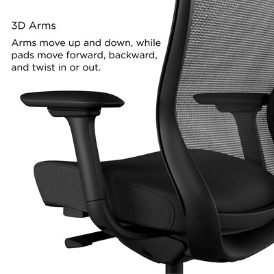 Workplace2.0™ Ayalon Ergonomic Fabric Swivel Task Chair, Black (UN51505)