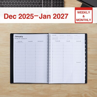 2026 Staples 8 x 11 Weekly & Monthly Appointment Book, Black (ST21494-26)