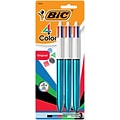 BIC 4-Color Retractable Ballpoint Pens, Medium Point, Assorted Ink, 3/Pack (14540)