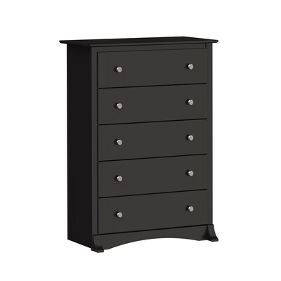 Prepac 44.75 Sonoma 5 Drawer Chest, Black (BDC-3345-K)