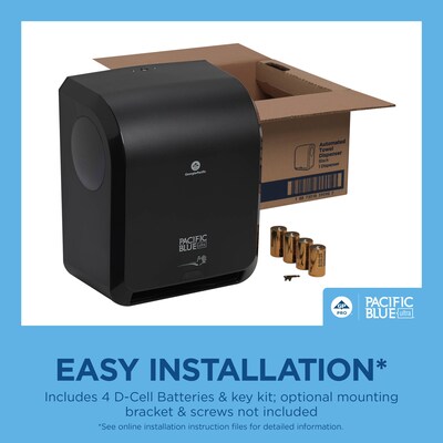 Pacific Blue Ultra Automated Hardwound Paper Towel Dispenser, Black (59590)