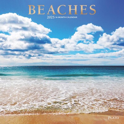 2025 Plato Beaches 12 x 12 Monthly Wall Calendar (9781975478902)