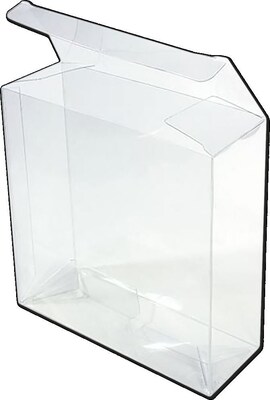 JAM Paper Pop & Lock Top Clear Gift Boxes, 5 5/8" x 2" x 5 5/8", 25/pack (CB-PLB197)