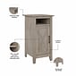 Bush Furniture Key West 30" Small Storage Cabinet with Door and 3 Shelves, Washed Gray (KWS116WG-03)