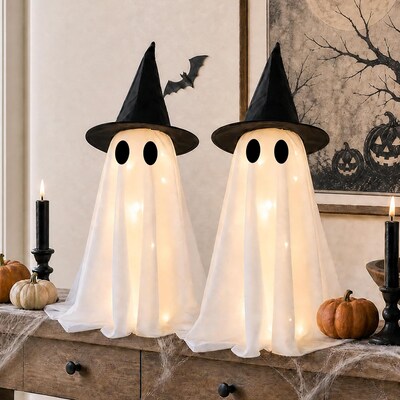Set of 2 Light-Up Ghosts