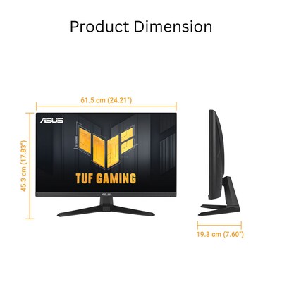 Asus TUF Gaming 27" FHD IPS 144Hz LED Adaptive-Sync Gaming Monitor, Black (90LM0BJ0-B011B1)