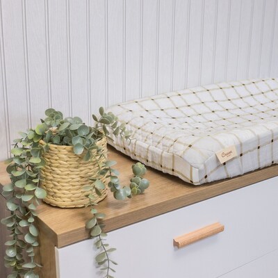 Organic Cotton Check Change Pad Cover