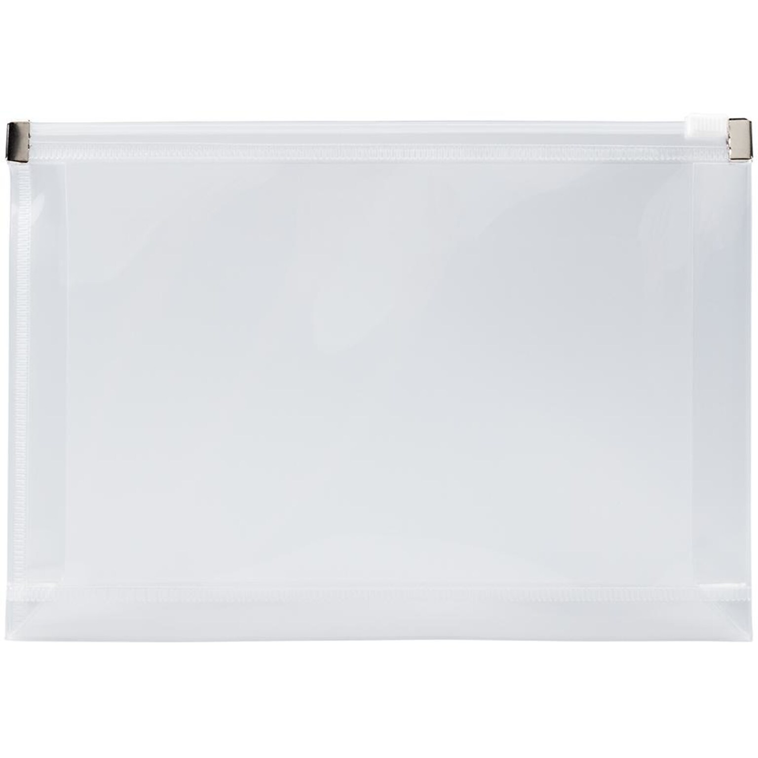 JAM Paper Premium Expanding Wallet with Zipper Closure, Other, Clear, 3/Pack (920Z1clx3)