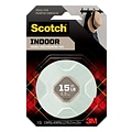 Scotch Double-Sided Indoor Mounting Tape, 0.5 in x 2.2 yds, White, 1 Roll/Pack (110S)