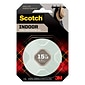 Scotch Double-Sided Indoor Mounting Tape, 0.5 in x 2.2 yds, White, 1 Roll/Pack (110S)