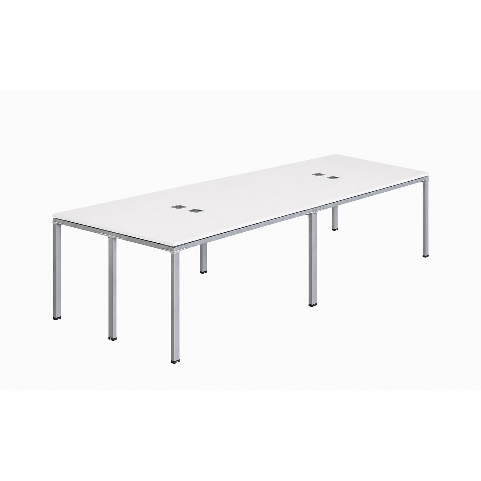 Boss Office Products Simple System 48W Desk, White, 4/Set (SGSD015-110-WT)